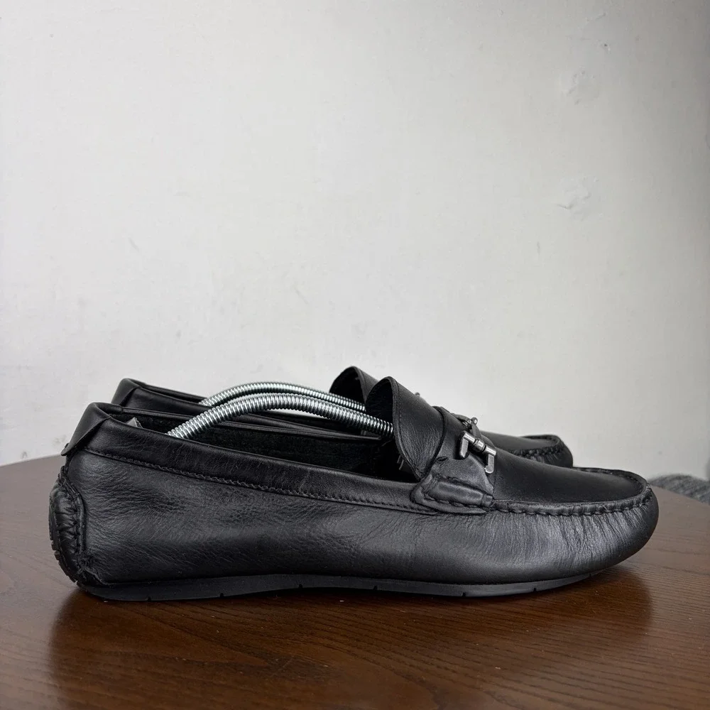 Cole Haan Somerset Shoes Men's 10M Black Leather Horsebit Bit Driving Loafers